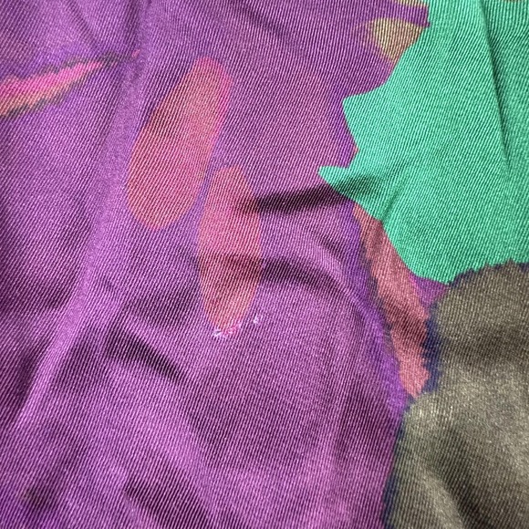 All Saints Mallorca Shirt Mens Medium Green Purple Floral Tropical Relaxed Fit - Picture 3 of 13